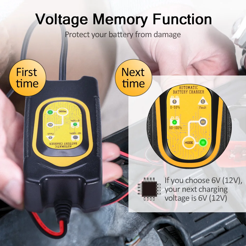 12 V 1.5A зарядное устройство для автомобильного аккумулятора 6 мотоцикла Мото