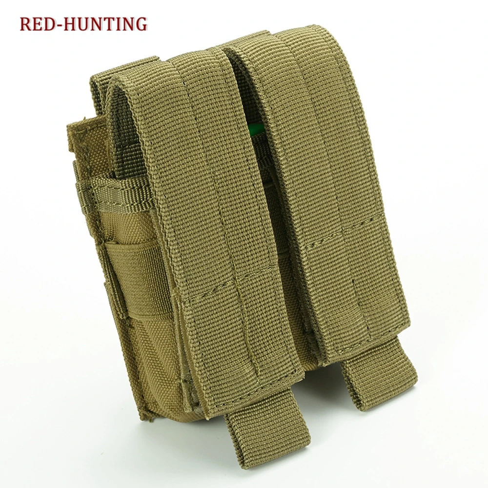 Открытый охотничий боевой военный Duble Чехол 9 мм 600D Molle нейлоновый Тактический двойной пистолет Mag подсумок закрывающийся кобура