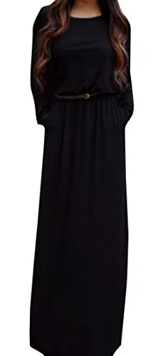 Abetteric Для женщин с длинным рукавом Элегантные Макси длинное платье | Женская