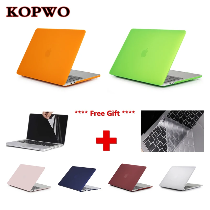 KOPWO матовый защитный футляр для ноутбука чехол apple MacBook Air Pro 11 12 13 3 15 4 дюймов retina