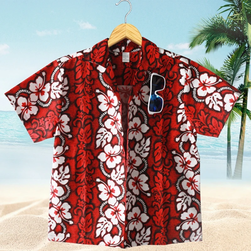 Новинка летний стиль красавец свободная и удобная рубашка со цветочками пляж