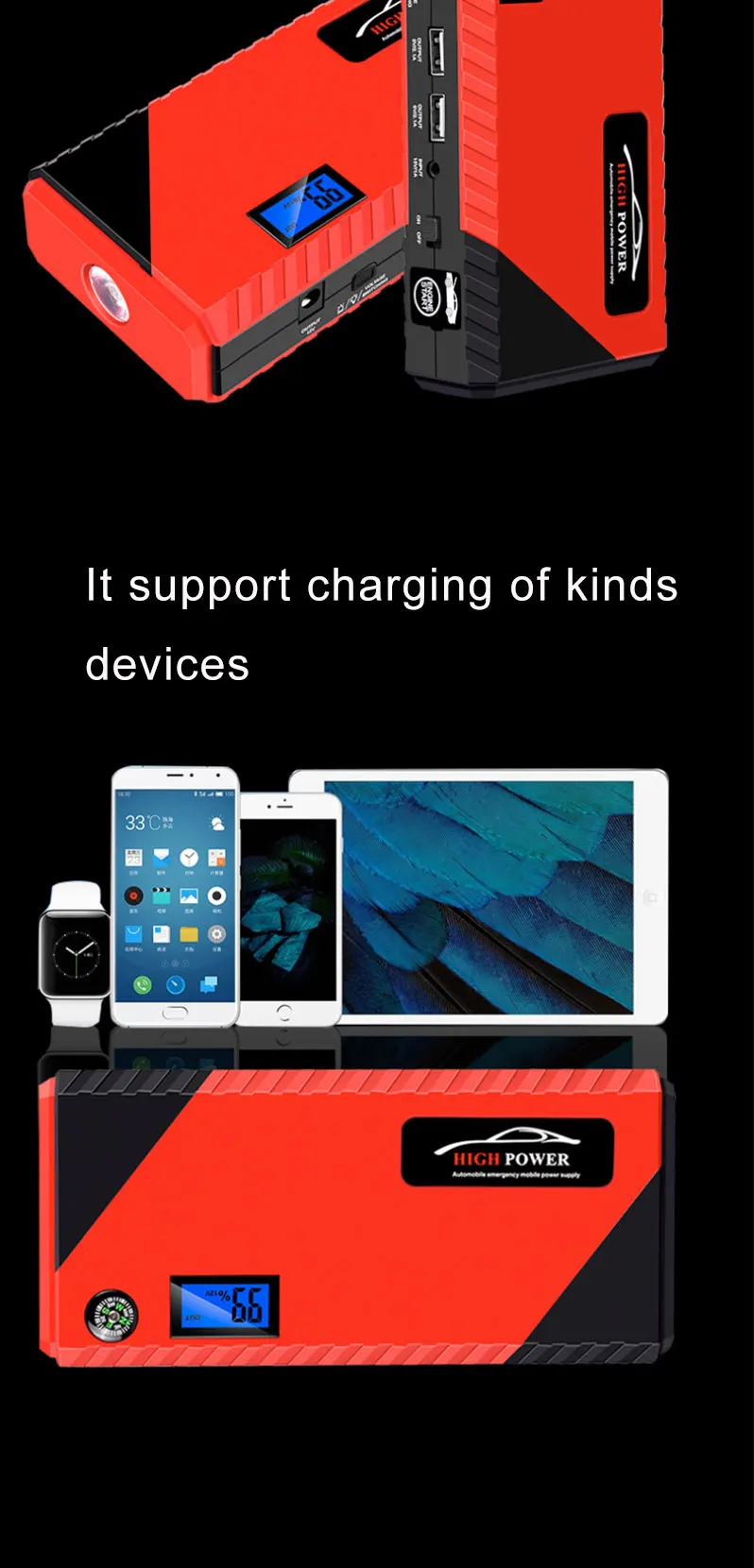 Автомобильный стартер 600A 12V пусковое устройство power Bank бензиновый дизельный автомобиль батарея бустер зарядное устройство Buster автомобильный стартер CE