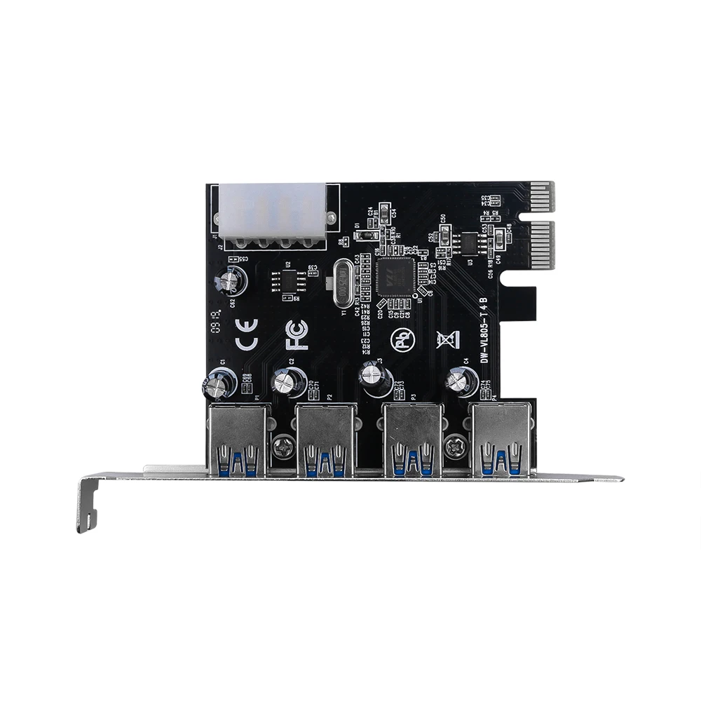 5 Гбит/с Superspeed 4 порта USB 3 0 карта расширения адаптер PCI E Express Бесплатная плата