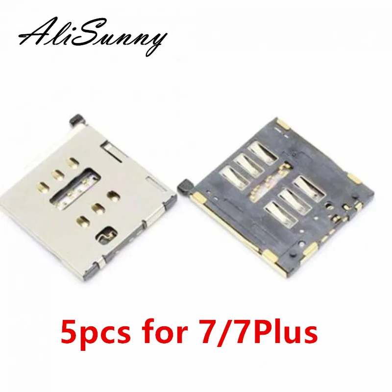 AliSunny 5 шт. лоток для SIM карты Гнездо iPhone 7 Plus 7G P внутренний Micro кардридер адаптер