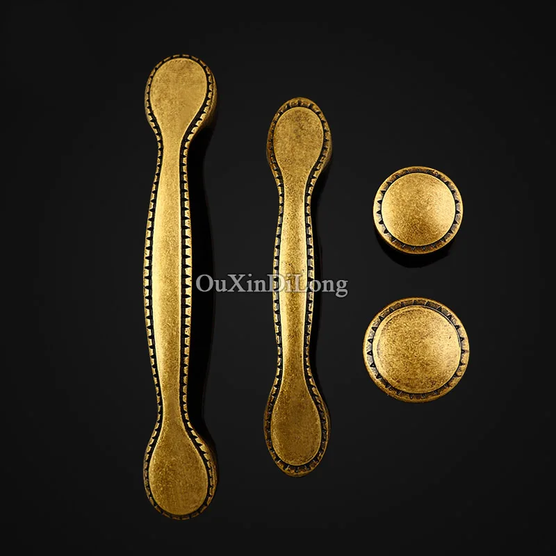 Антикварный 2 шт. Европейский ретро кухонный шкаф дверные ручки комод Ящик Винный