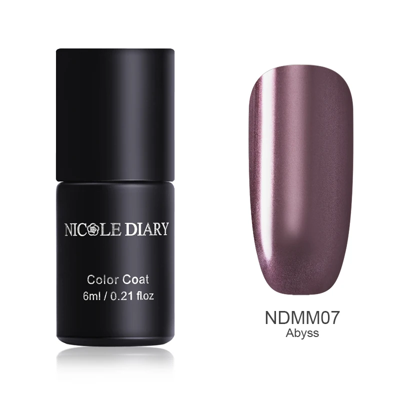 NDMM07 Nicole Diary гель лак для ногтей Holo блестки пайетки личная гигиена 5D магнитный лак розовый лак Полупостоянный - Цвет: NDMM07