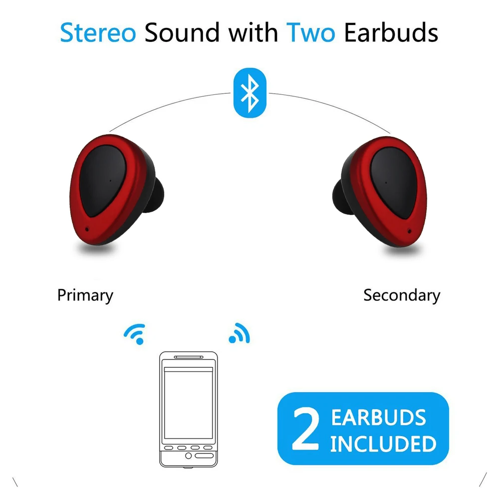 TWS стереонаушники Daono K2 с поддержкой Bluetooth и зарядным устройством|stereo earbuds|bluetooth