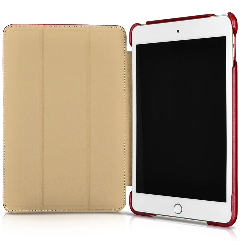 Новинка чехол-книжка из натуральной воловьей кожи для Apple iPad mini5 ультратонкий