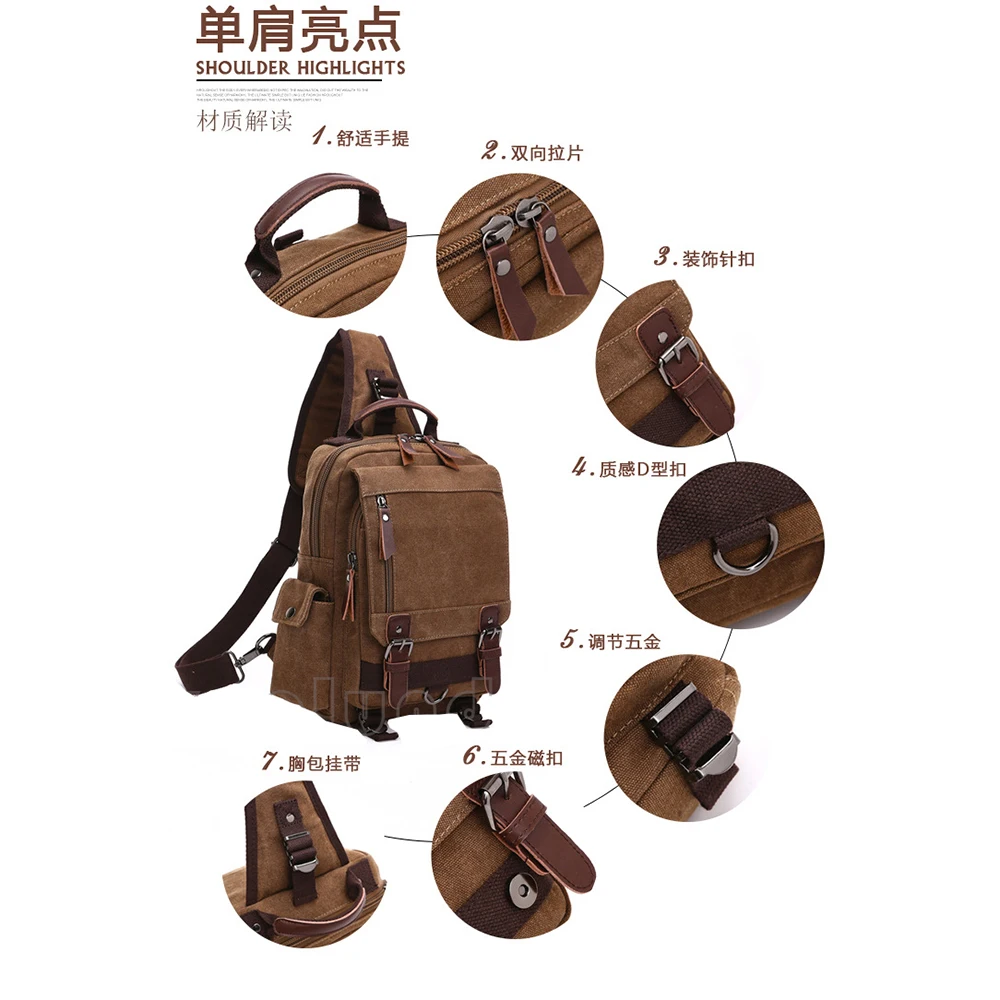 Мужской Дорожный брендовый рюкзак холщовая спортивная сумка для отдыха на одно