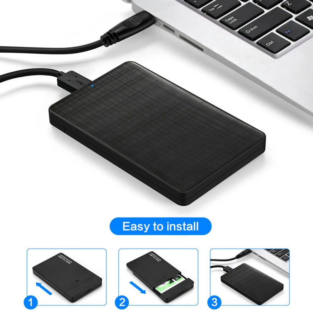 Бизнес Стиль USB3.0 мобильный жесткий диск коробка 2,5 дюймов SATA Ноутбук HDD корпус сетка узор Прямая поставка