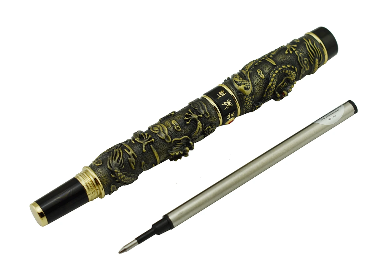 Винтажная Роскошная Шариковая ручка Jinhao двойная искусственная жемчужина