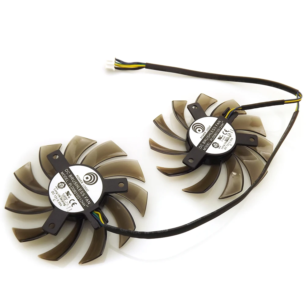 2 шт./лот PLD08010S12HH 75 мм 12V 0.35A 4Pin для MSI GTX 560 570 580 R6770 R6870 R6950 Twin Frozr II видео карта двойной