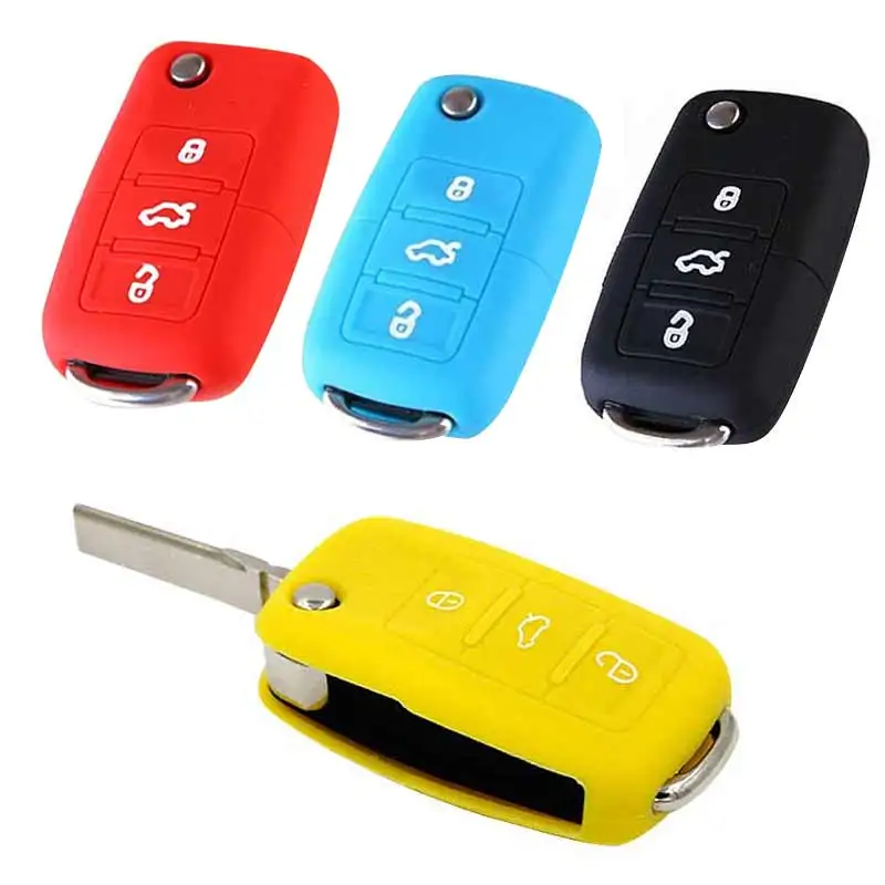 Новый авто силиконовый чехол с Откидывающейся Крышкой складной крышки ключ 3