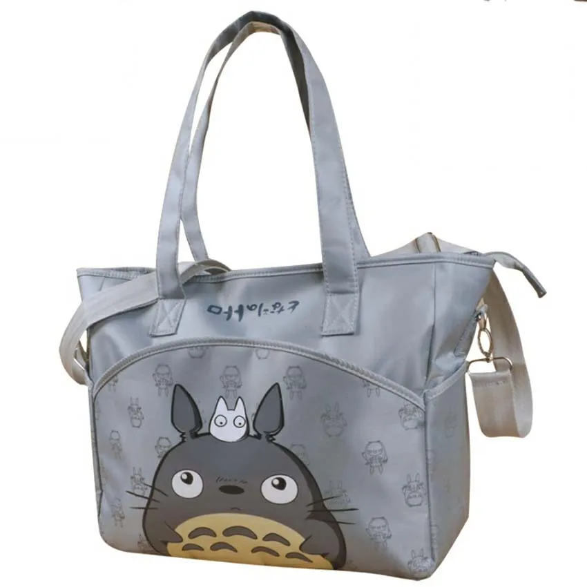 Женская дизайнерская Холщовая Сумка Totoro на плечо, сумка для покупок, Студенческая женская сумка на плечо