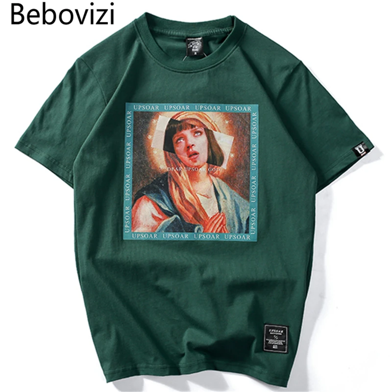 Хлопковые футболки Bebovizi для мужчин и девочек брендовые Смешные топы с принтом