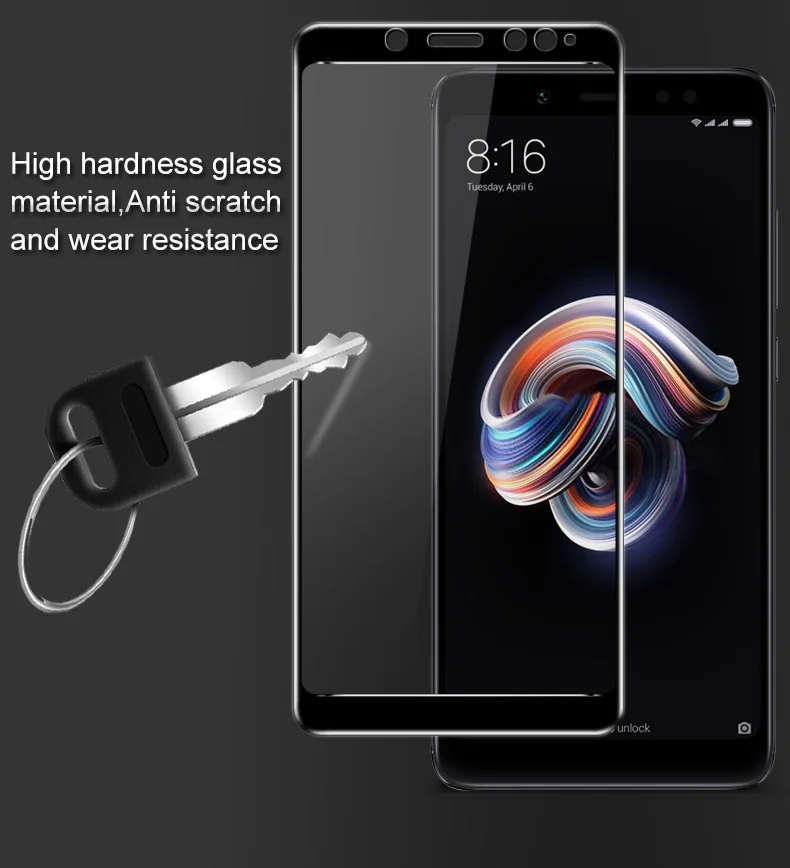 2 шт. закаленное стекло для Xiaomi Redmi Note 5 Pro защита экрана полное покрытие пленка