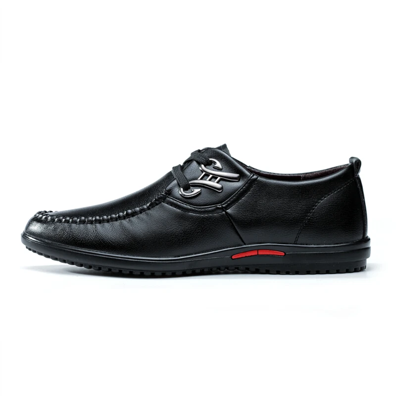 

Black Casual Round Toe Solid Mens Casual Sneakers Lace Up Breathable Male Flat Casual Shoes Comfortable Sneakers