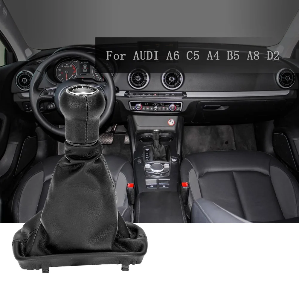 5 Speed Car Gear Shift Knob Lever Shifter Gaitor Boot Kit for AUDI A6 C5 A4 B5 A8 D2 | Автомобили и мотоциклы