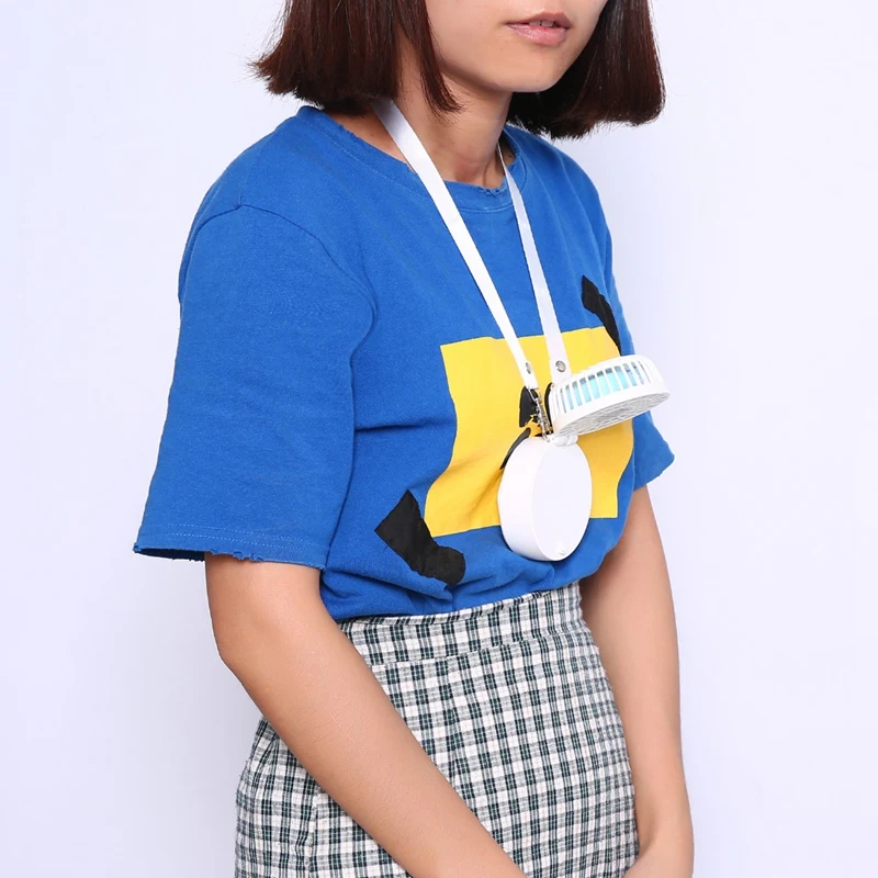 Портативный вентилятор мини портативный наружный для ожерелья 3 скорости 180