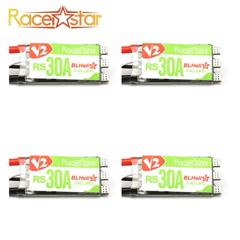 Горячая Распродажа 4 шт. Racerstar RS30A V2 30A Blheli_S ESC OPTO 2-4S поддержка Oneshot42 Multishot для FPV Racer