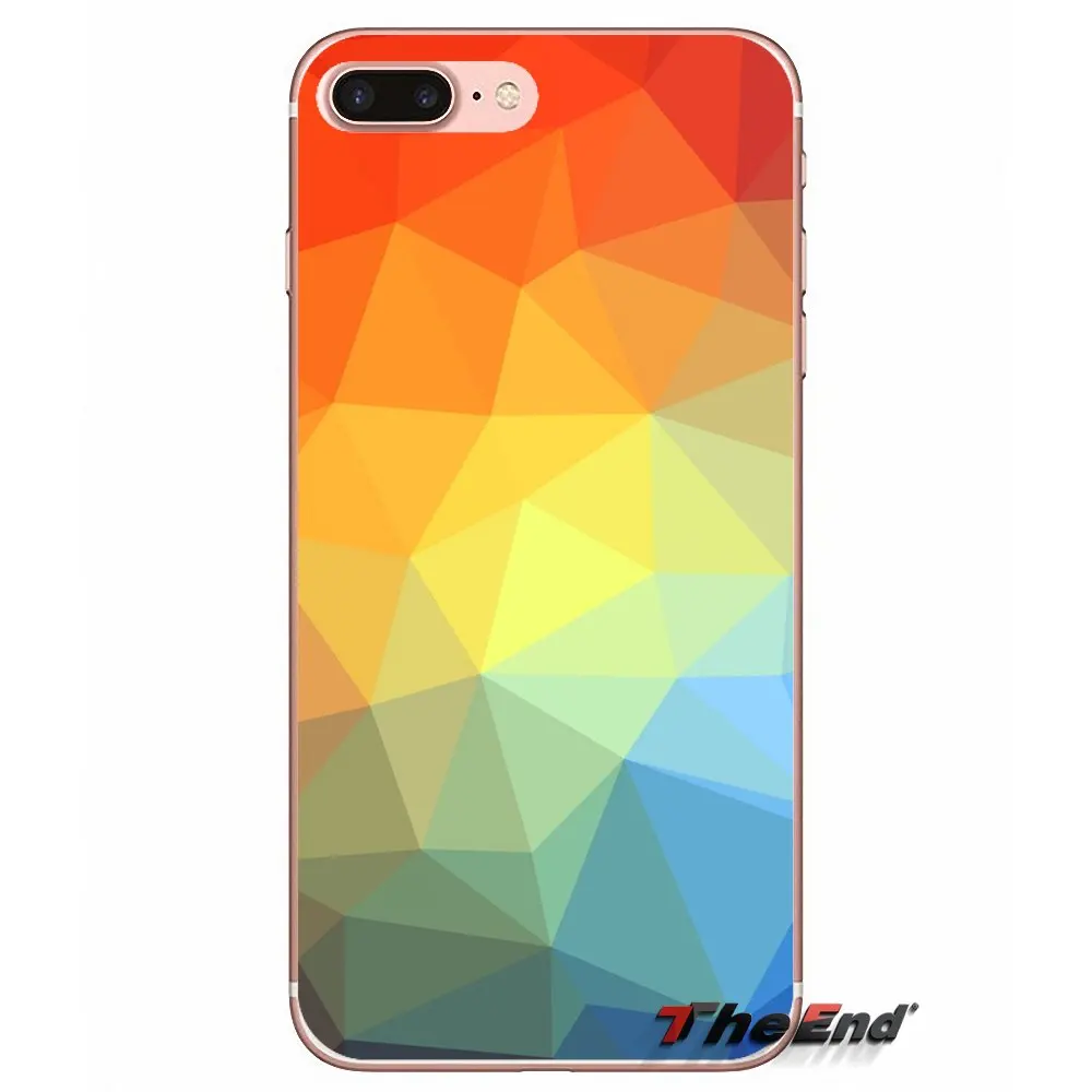 Силиконовый чехол для телефона iPhone X 4 4S 5 5S 5C SE 6 6S 7 8 Plus Samsung Galaxy J1 J3 J5 J7 A3 A5 2016 2017 с текстурой треугольников.