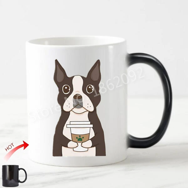 Милый французский бультерьер питьевой кофе кружка Kawaii Frenchie Волшебные кружки
