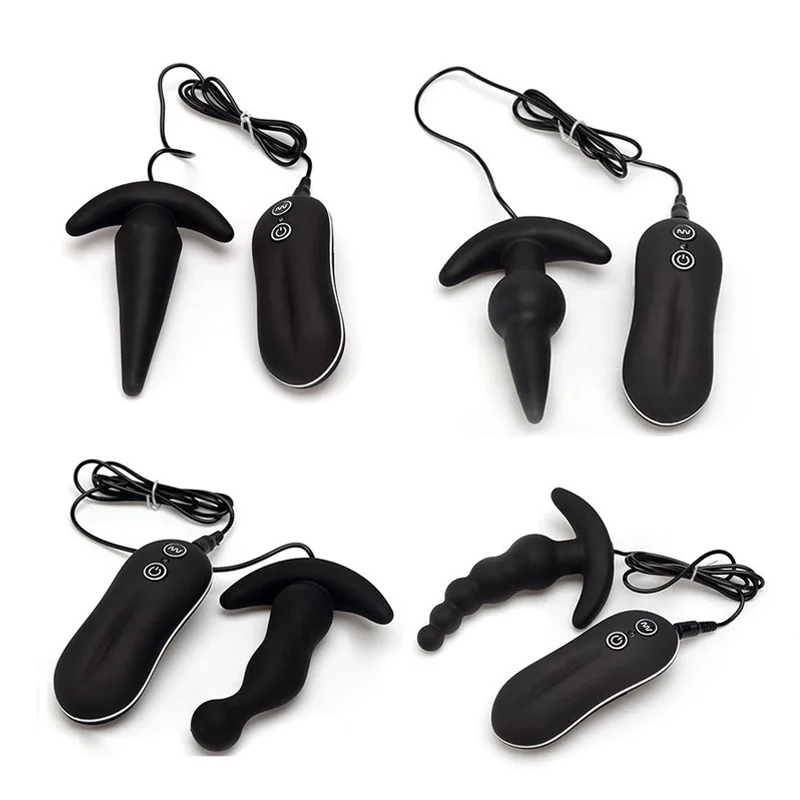 Водонепроницаемый силиконовый Вибрационный Анальная пробка Postate массажер