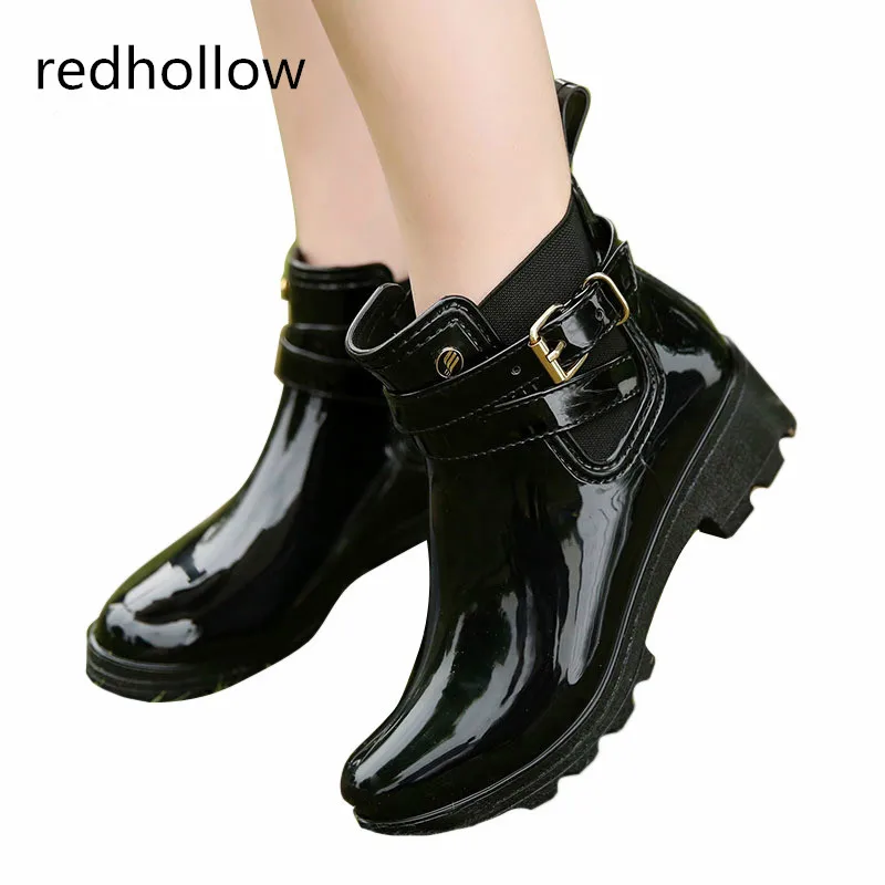 

Модная резиновая обувь; Женские резиновые сапоги для девочек; Женские водонепроницаемые ботинки для прогулок; Обувь на плоской подошве; Жен...