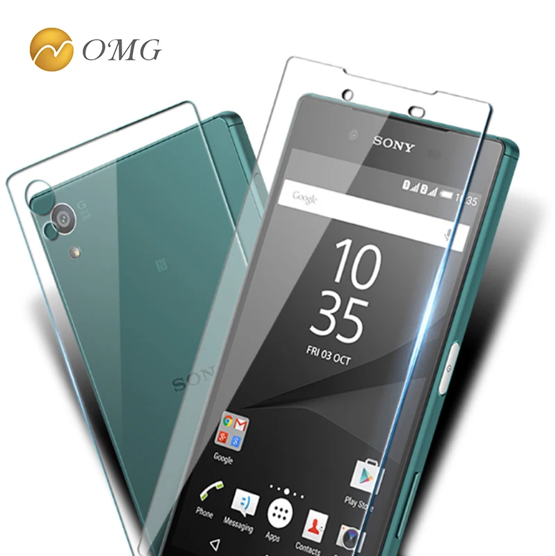 Переднее + заднее прозрачное закаленное стекло для Sony Xperia M4 Aqua Z2 Z3 Z4 Z1mini Z3MINI Z5 mini
