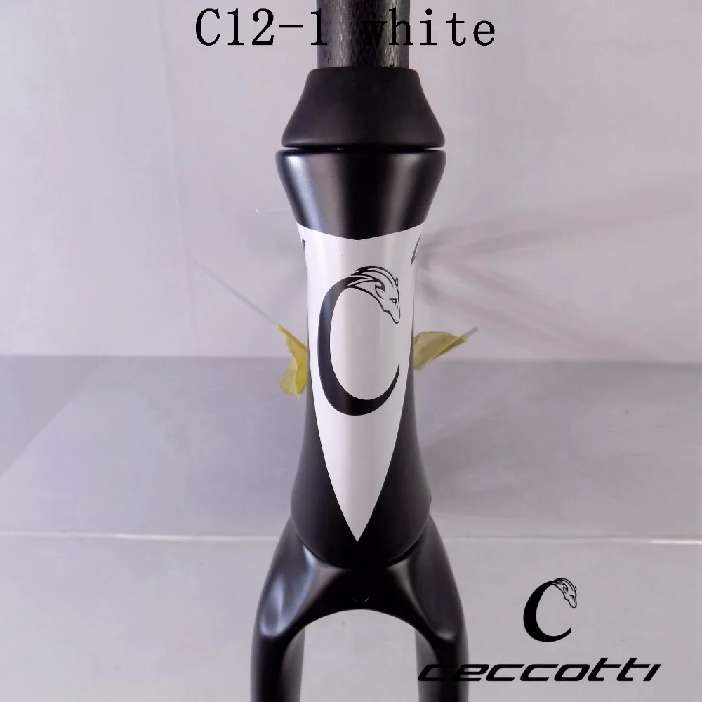 Заводская новая марка Ceccotti шоссейная велосипедная Рама из углеродного сплава китайская Заводская велосипедная Рама C12-1 белая BSA/BB30