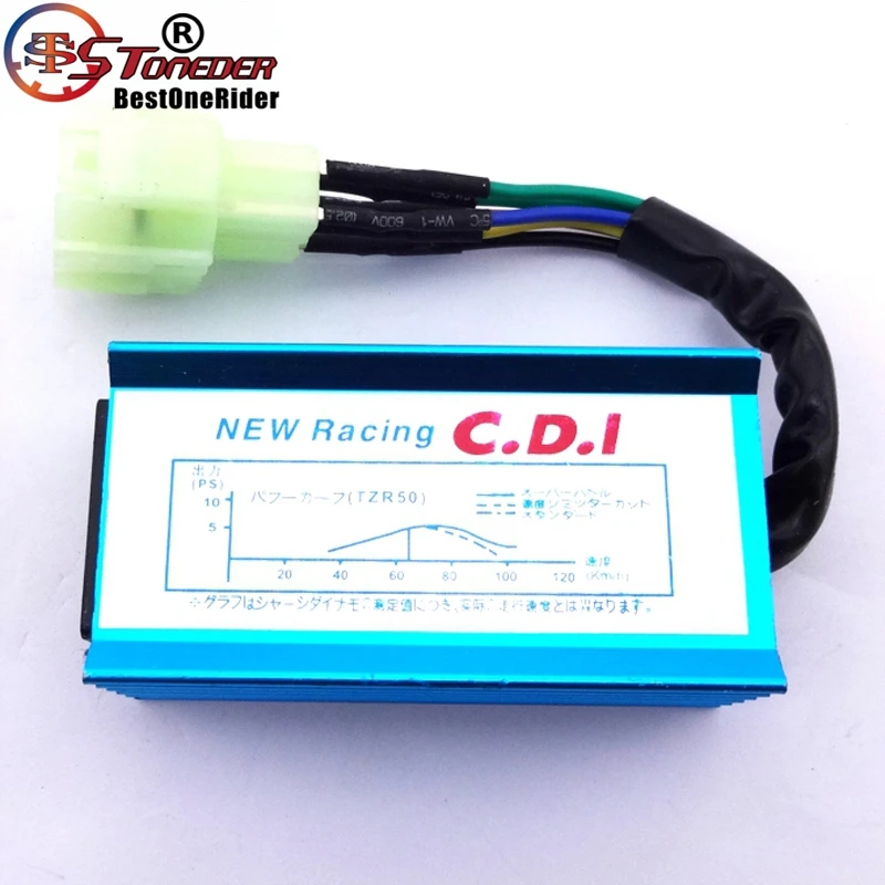 STONEDER синий гоночный 6 Pin AC зажигания CDI Коробка для GY6 двигатель 50cc 90cc 110cc 125cc 150cc