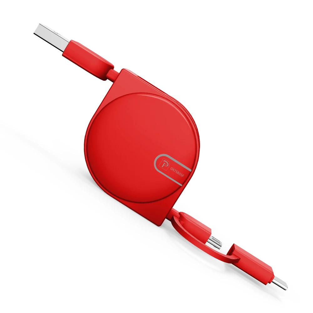 2 в 1 USB кабель для iPhone XS Max X XR 7 8 6 6S Plus Micro USB кабель для Xiaomi huawei samsung выдвижной для мобильного телефона кабель