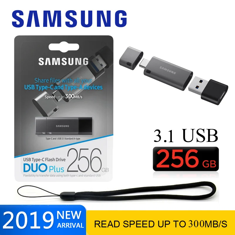 Samsung Cle USB 64 ГБ первоначально размещенный на 3 1 флэш-накопитель DUO Plus 32 Гб 128 C Флешка