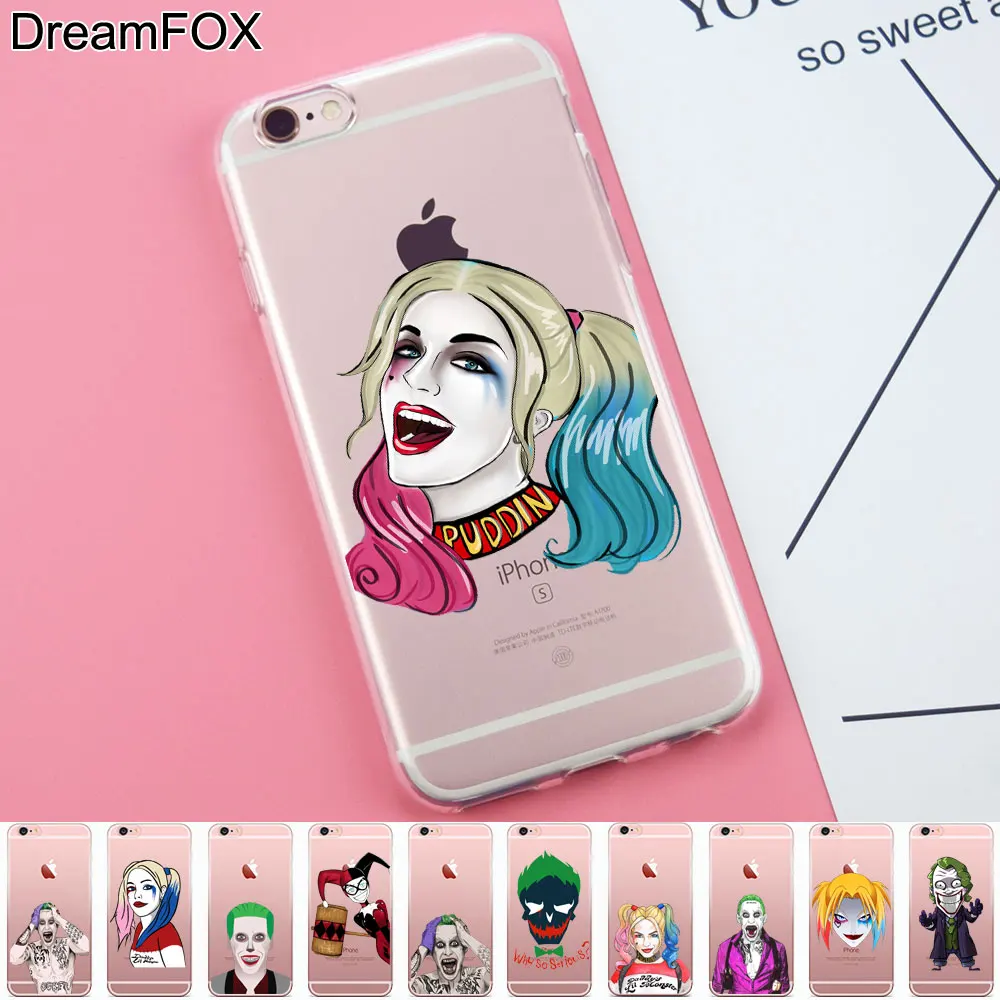 L308 отряд самоубийц Джокер Мягкий ТПУ силиконовый чехол для Apple iPhone 11 Pro X XR XS Max 8 7 6 6S