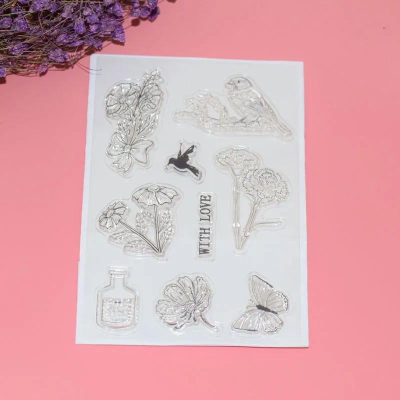 Transparent Clear Silicone Stamp/Seal for DIY scrapbooking/photo album Decorative card making | Канцтовары для офиса и дома