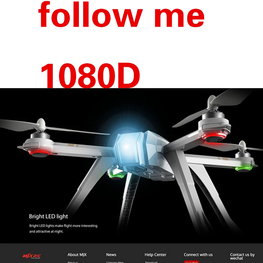 Sundrone MJX Bugs 3 Pro B3 Радиоуправляемый Дрон Следуйте за мной с 1080 P Wifi FPV камера gps режим