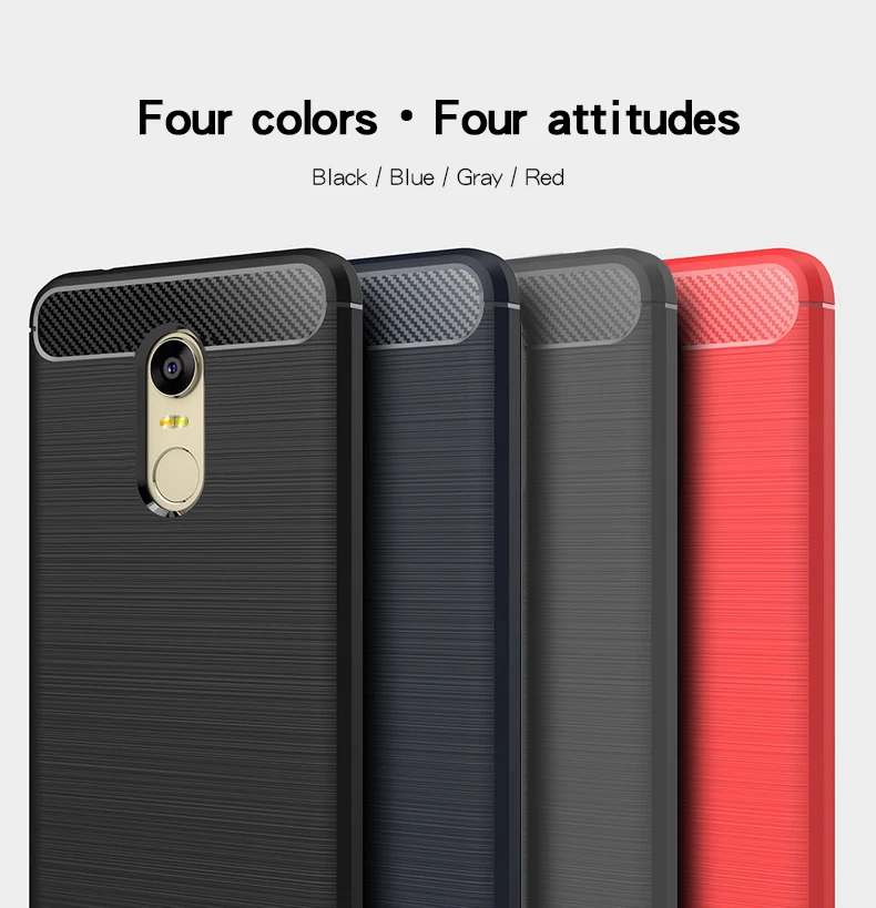 Mofi чехол для телефона для Xiaomi Redmi Note 4 чехол ультра тонкий углеродное волокно Мягкая силиконовая задняя накладка из ТПУ чехол Redmi Note 4X