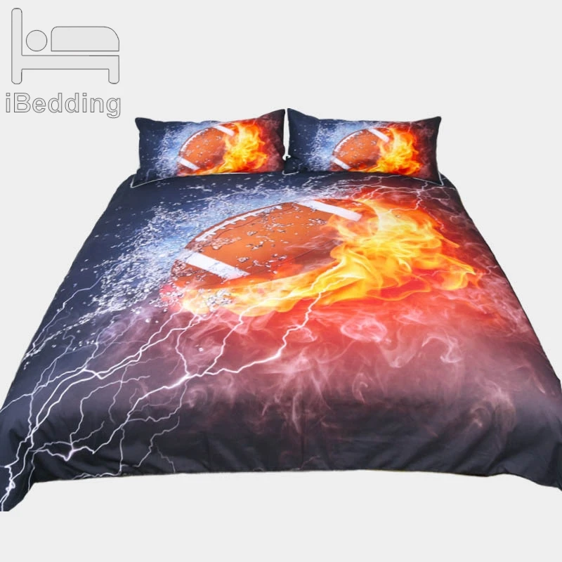 Регби Футбол 3D печатная королева одеяло постельные принадлежности King Twin Размер