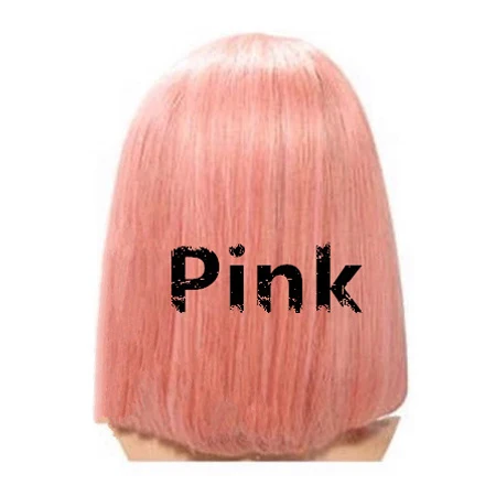 Pink RXY Короткие Красочные боб парик короткие парики из человеческих волос розовый/синий/серый/фиолетовый/желтый/красный прямые парики на кружеве для черных женщин remy - Цвет: Pink
