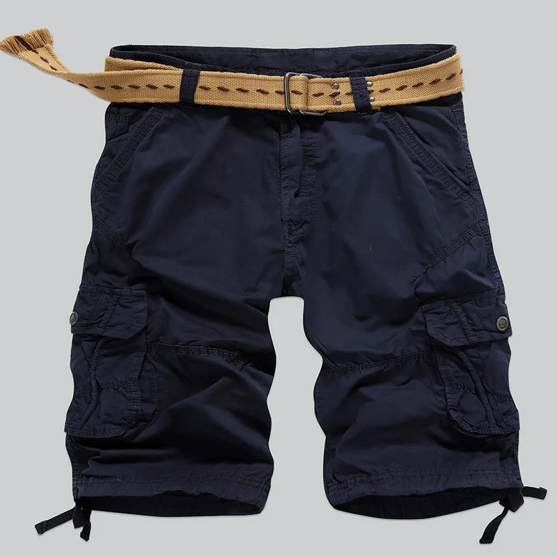 Новые модные шорты мужчин Летний стиль 2017 г. военные мульти карманы Твердые