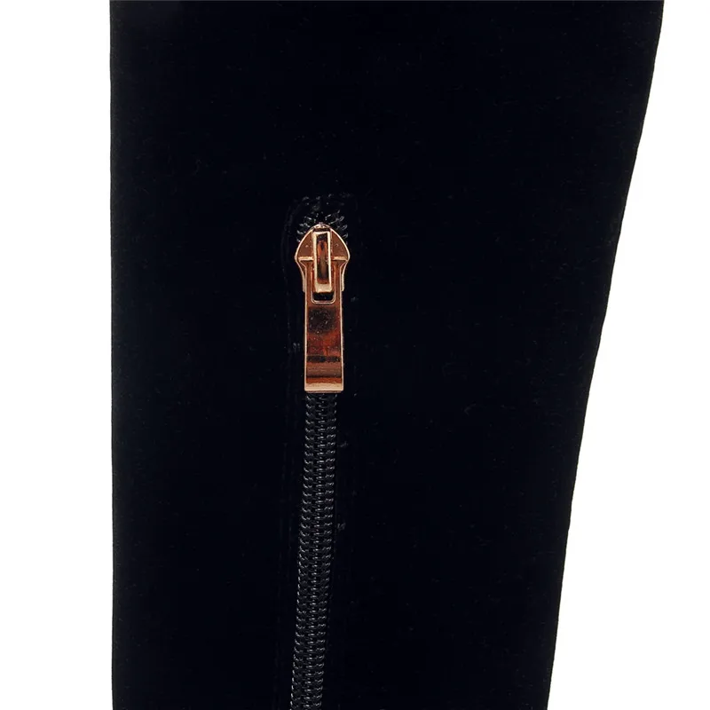 

ZETMTC 2019 New Women Boots Sexy Fashion Over the Knee Boots Sexy Square Heel Boot Platform Woman Shoes Black size 33-46