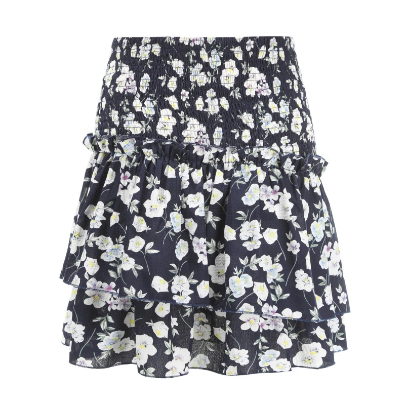 Летняя Повседневная Женская пляжная Бохо Сексуальная шифоновая Мини юбка