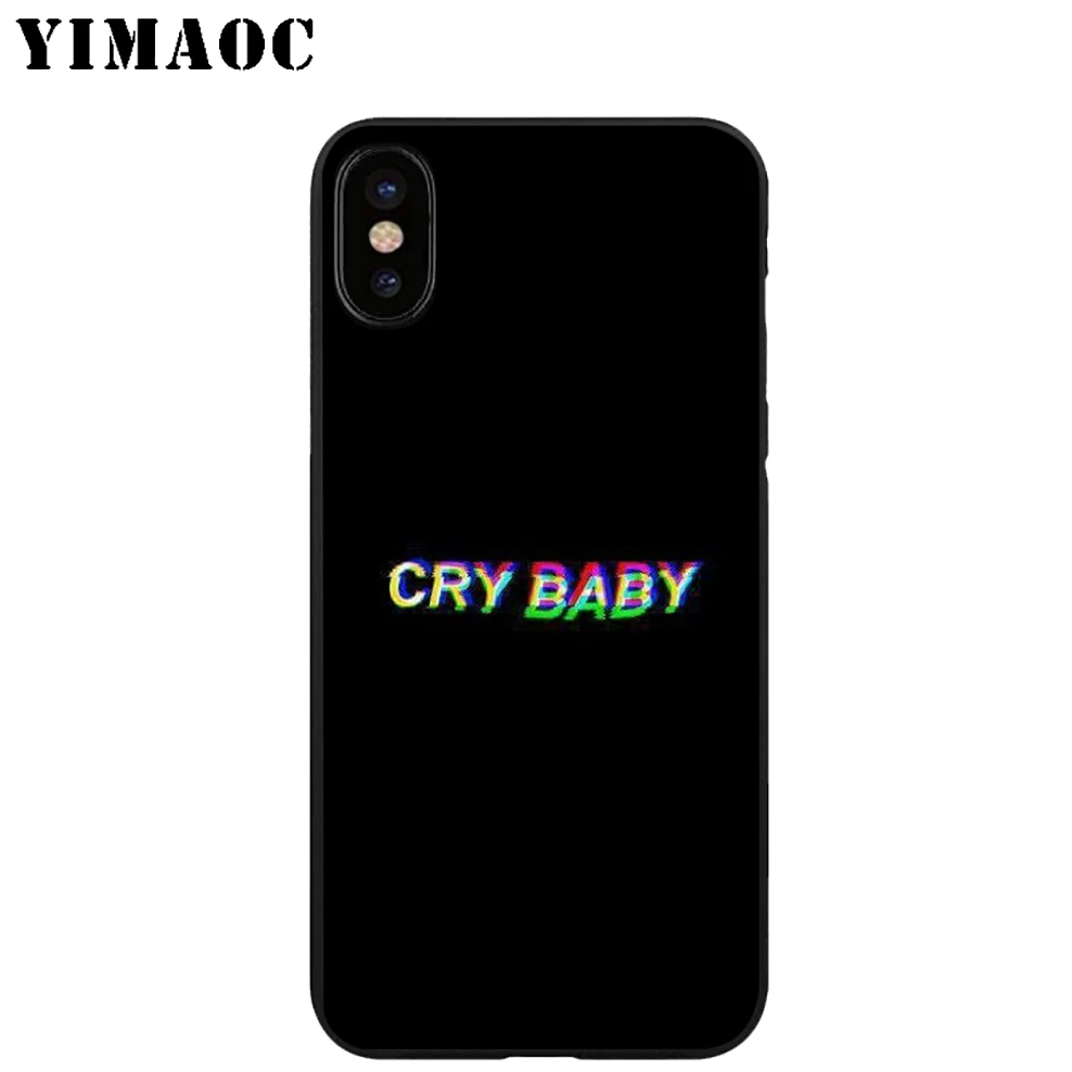 YIMAOC Cry Baby Pop Art Мягкий ТПУ Черный силиконовый чехол для iPhone X или 10 8 7 6 6S Plus 5 5S SE Xr Xs Max