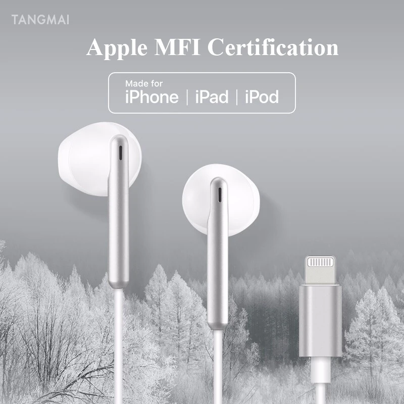 Оригинальные проводные наушники Tangmai для iphone ipod ipad с проводным управлением и