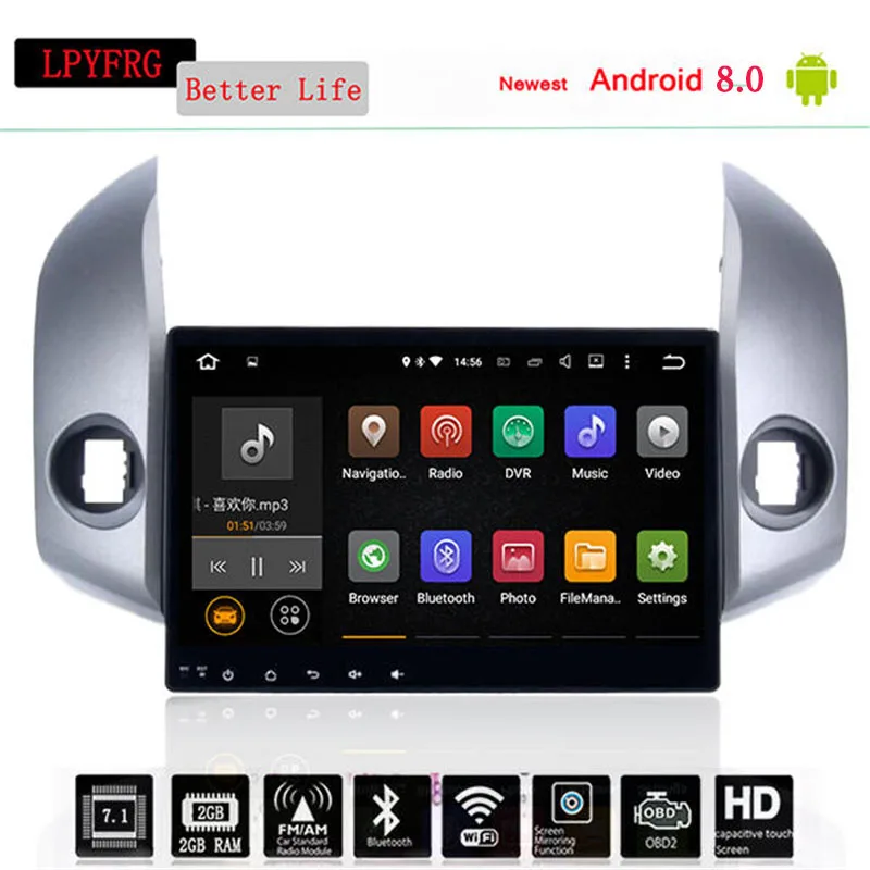 Android 10 0 RAM 4GB Автомобильный dvd для Toyota RAV4 2007 2008 2009 2010 2011 Радио Стерео gps навигация с