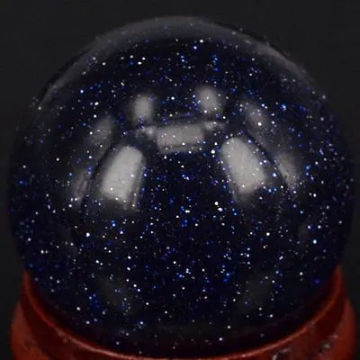

Lucky Stone Gemstone 30MM Blue Goldstone Sand Sphere Crystal Globe Ball Chakra Healing Reiki Stone Carved Crafts,Mineral