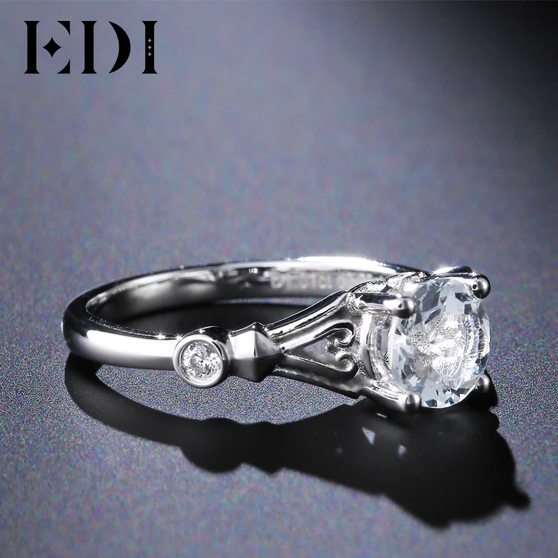 Женское кольцо из белого золота 14 к 585 пробы с натуральным Рубином|ring for|rings for womenring