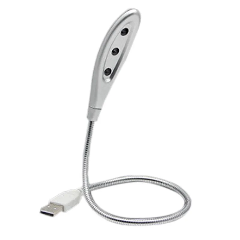 Новый Flexible 3 светодиодный USB светильник в виде змеи лампы для Тетрадь портативных