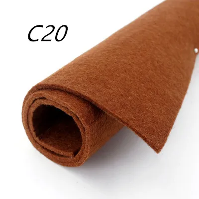 C20 3 мм толщина 30x30 см полиэфирная ткань нетканый войлок для рукоделия шитья куклы ремесла узорные материалы комплект домашнего декора 1 шт - Цвет: C20