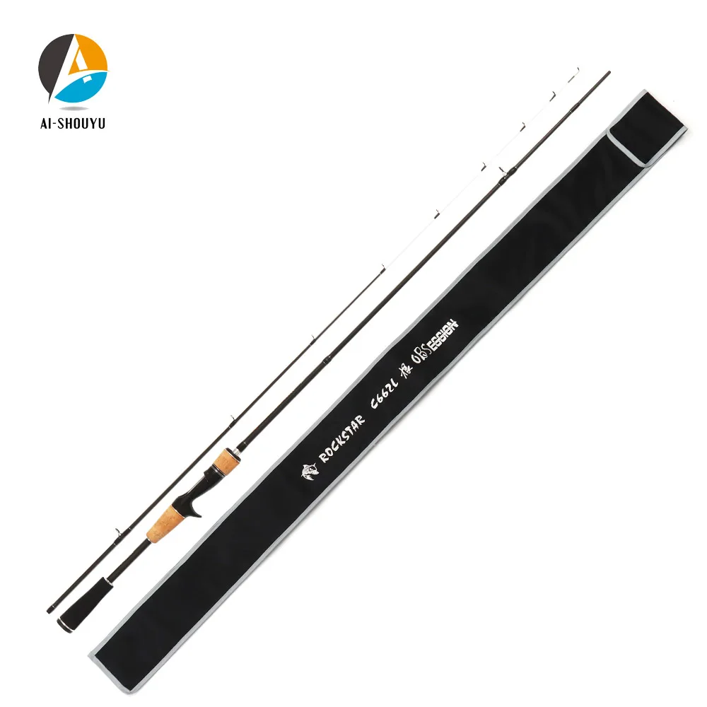 

AI-SHOUYU New Rock Fishing Rod L Power 1.98m FUJI Guide Ring Carbon Fiber Solid Tip Mid-fast Action 3-12g Spinning Rod 2-6LB
